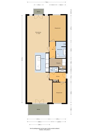 Floorplan - Zuiderzeeboulevard 69, 3751 HC Bunschoten-Spakenburg